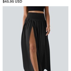 HALARA Black Maxi Skirt with Side Slit